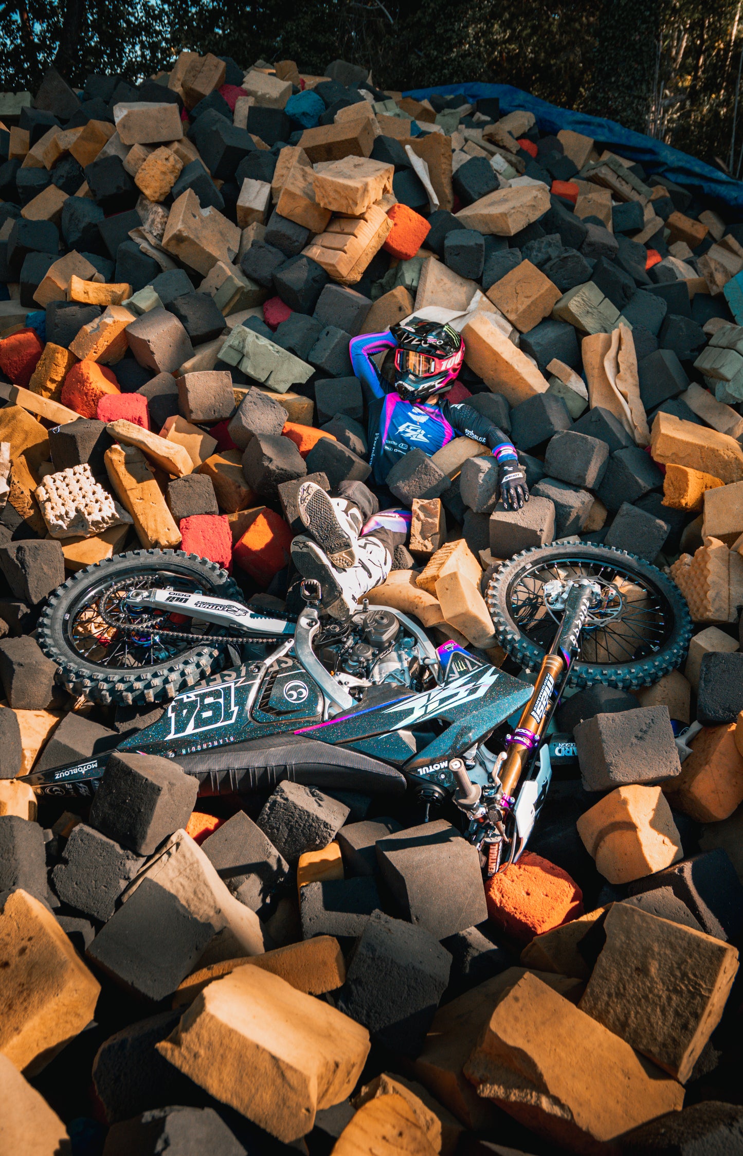 Tenue motocross FSLC X SHOT (Sans logos sponsors ni nom/numéro)